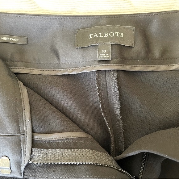 Talbots Heritage style black dress pants with black satin waist line US 10 - Picture 7 of 16